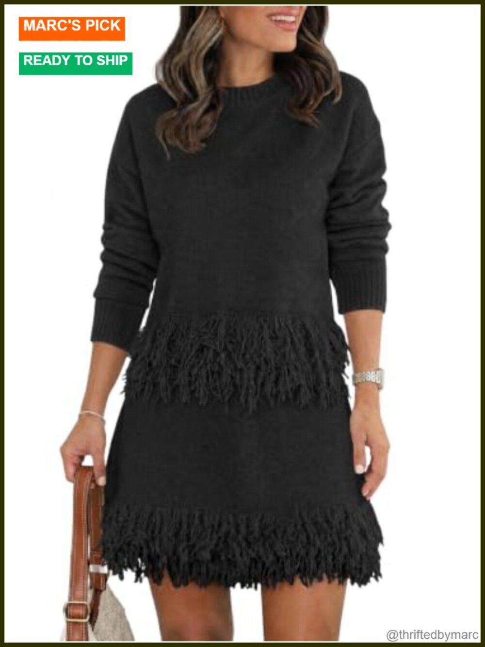 2 Piece Skirt Set Fringe Knit Sweater Top Mini Skirt Casual Outfit